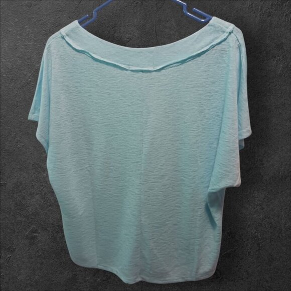 Cherish Light Blue V-Neck Short Sleeve Top Small size - Picture 2 of 9